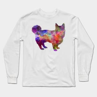 Swedish Vallhund in watercolor Long Sleeve T-Shirt